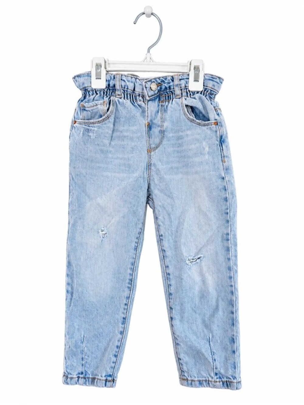 Zara Distressed Paper Bag Jeans 3T 4T Girls Clothes